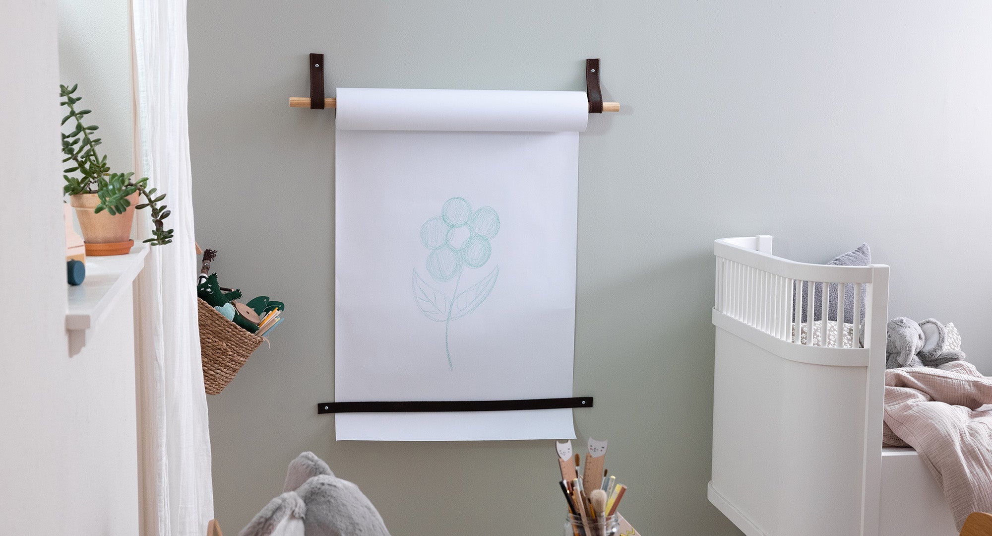 Wandhalter für Zeichenpapier